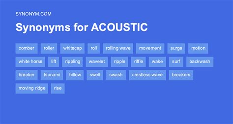 acoustic synonym|acoustic one look synonym.